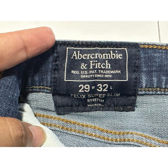 Abercrombie & Fitch Felix Super Slim Stretch Jeans Size 29/ 32 - Picture 3 of 6